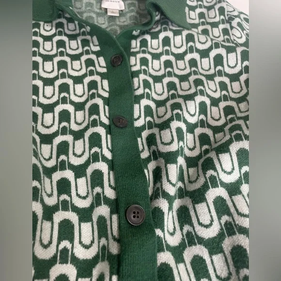 Maeve Short-Sleeve Collared Button-Front Knit Mini Dress Size L - Picture 8 of 15